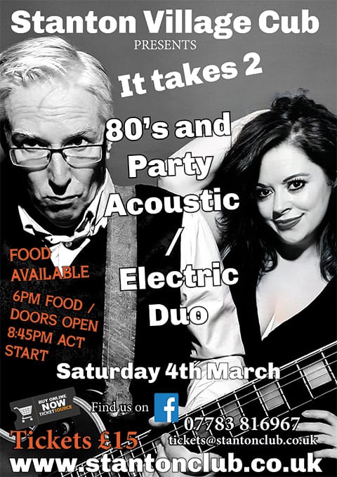 80's Duo Worcestershire - It takes 2 Poster