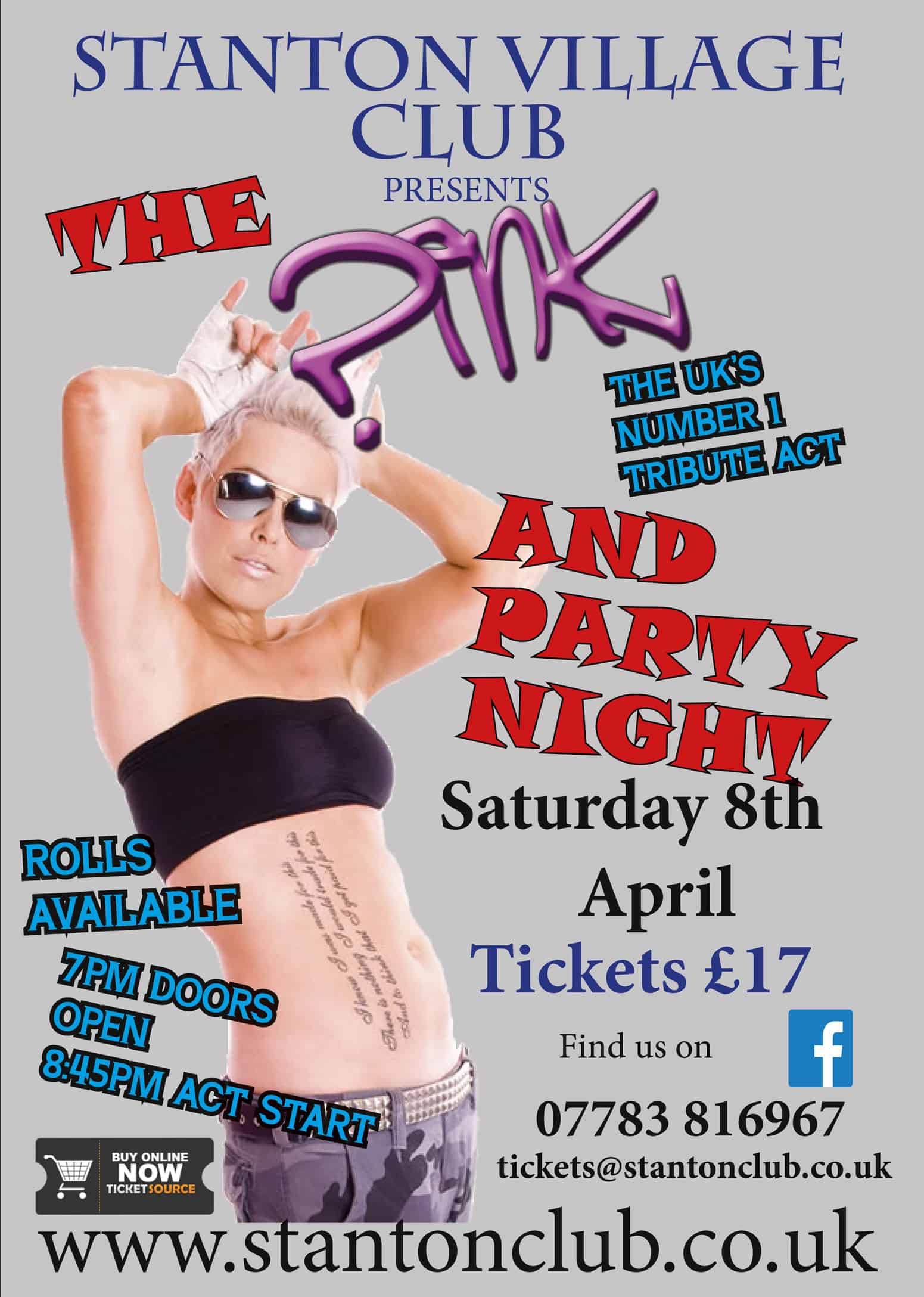 Pink Tribute Worcestershire Poster