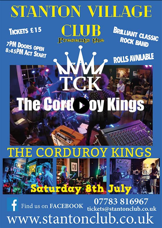 The Corduroy Kings Poster - Rock Band Gloucestershire