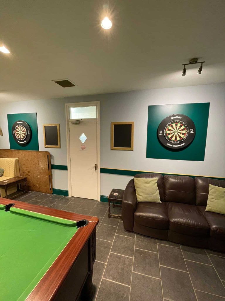 pool room with 2 dart boards