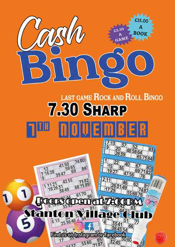 Bingo Cotswolds Poster - 7th November