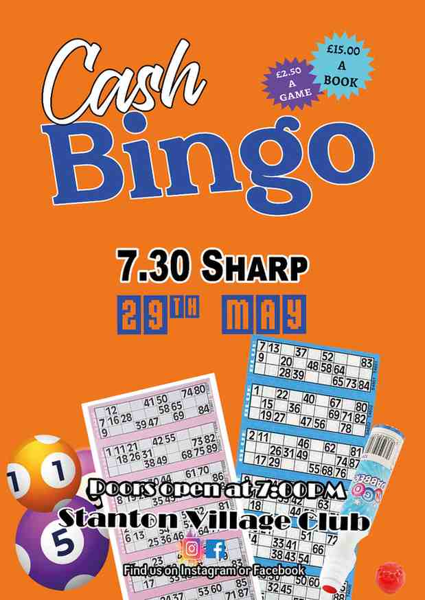 Cash Bingo Cotswolds Poster