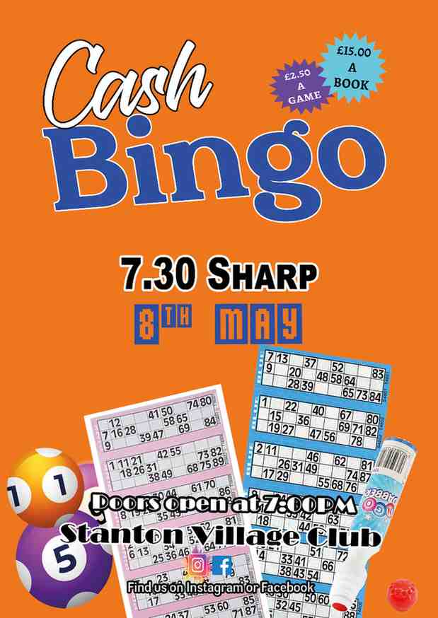 Cash Bingo Cotswolds Poster