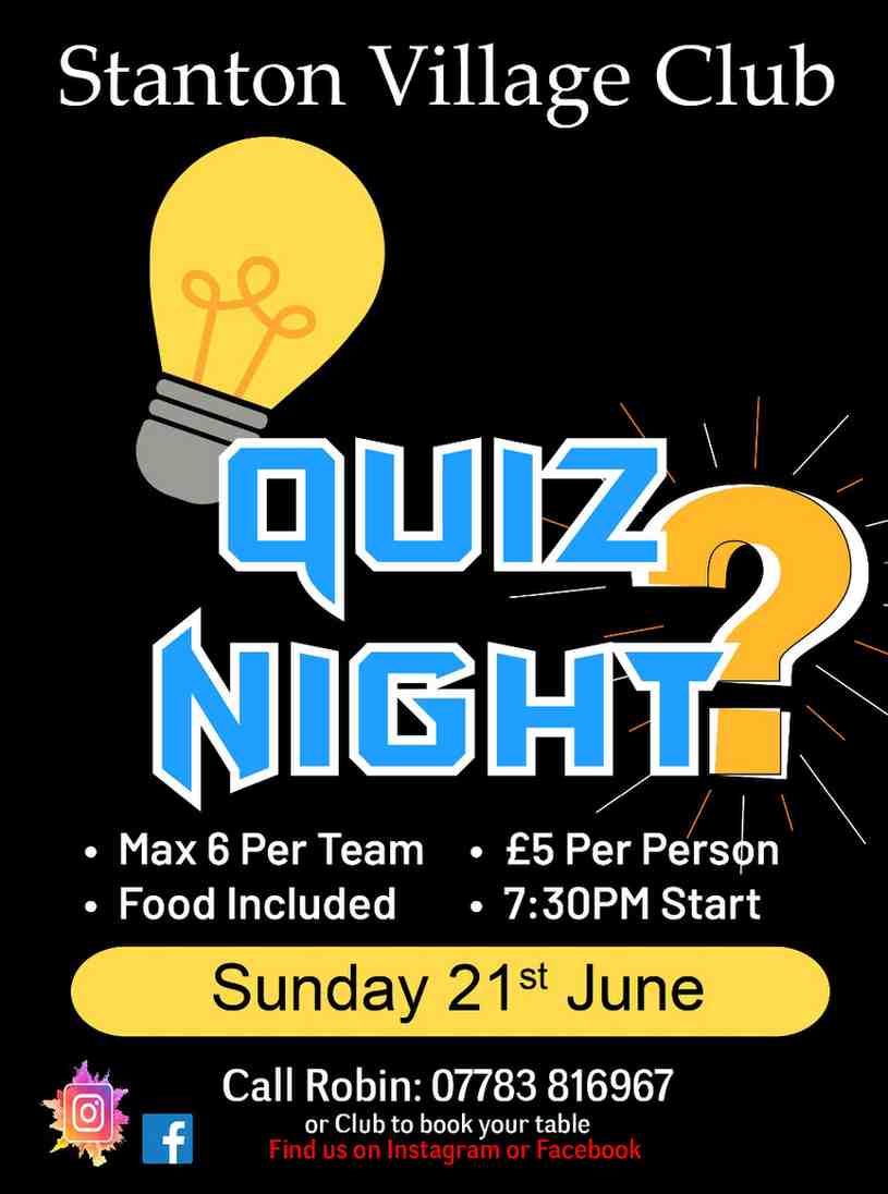 Quiz Cotswolds Poster - 21st June 2026