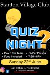 Quiz Night Poster - 22nd June
